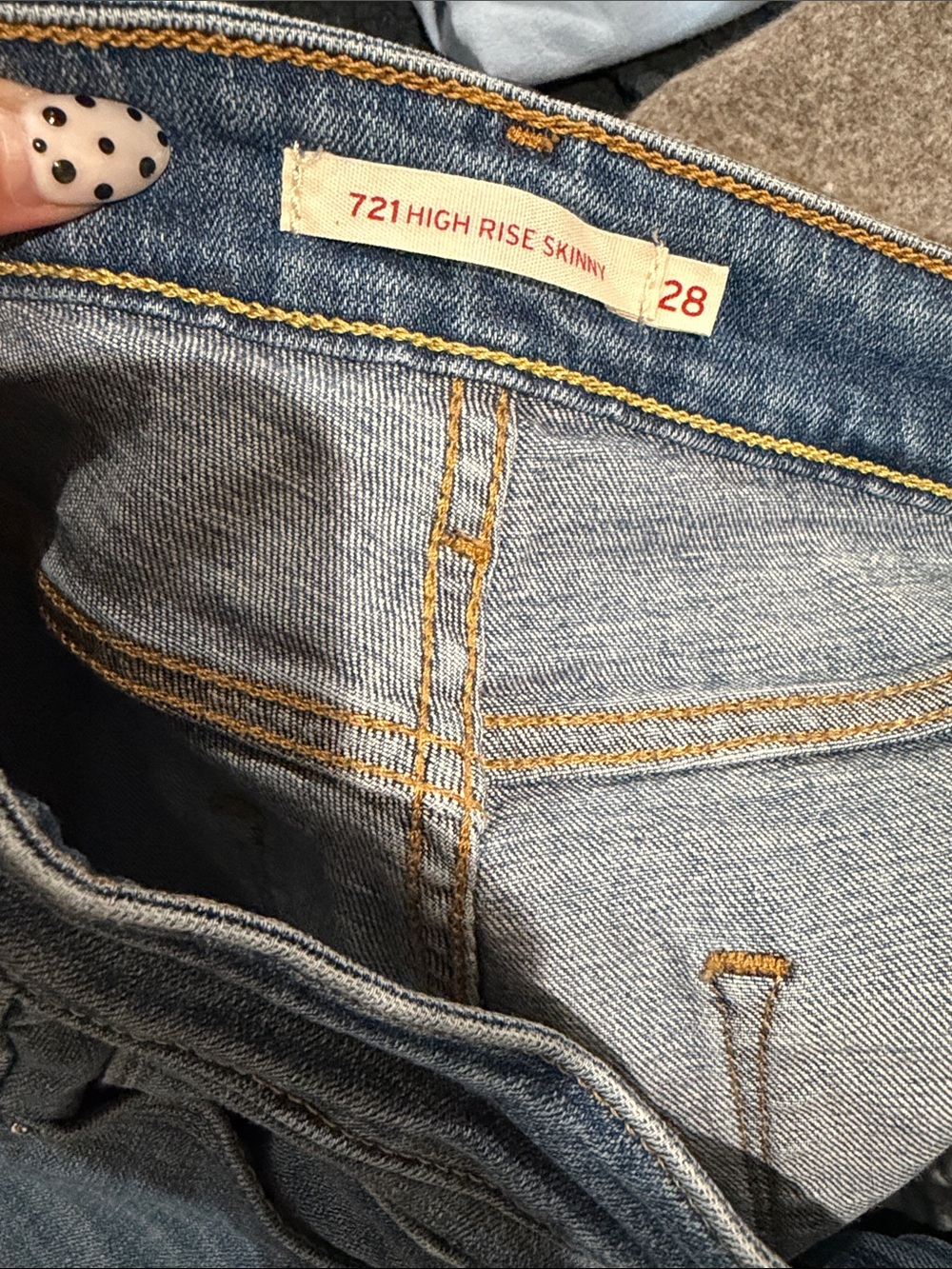 Levi's Light Blue 721 High Rise Skinny Jeans